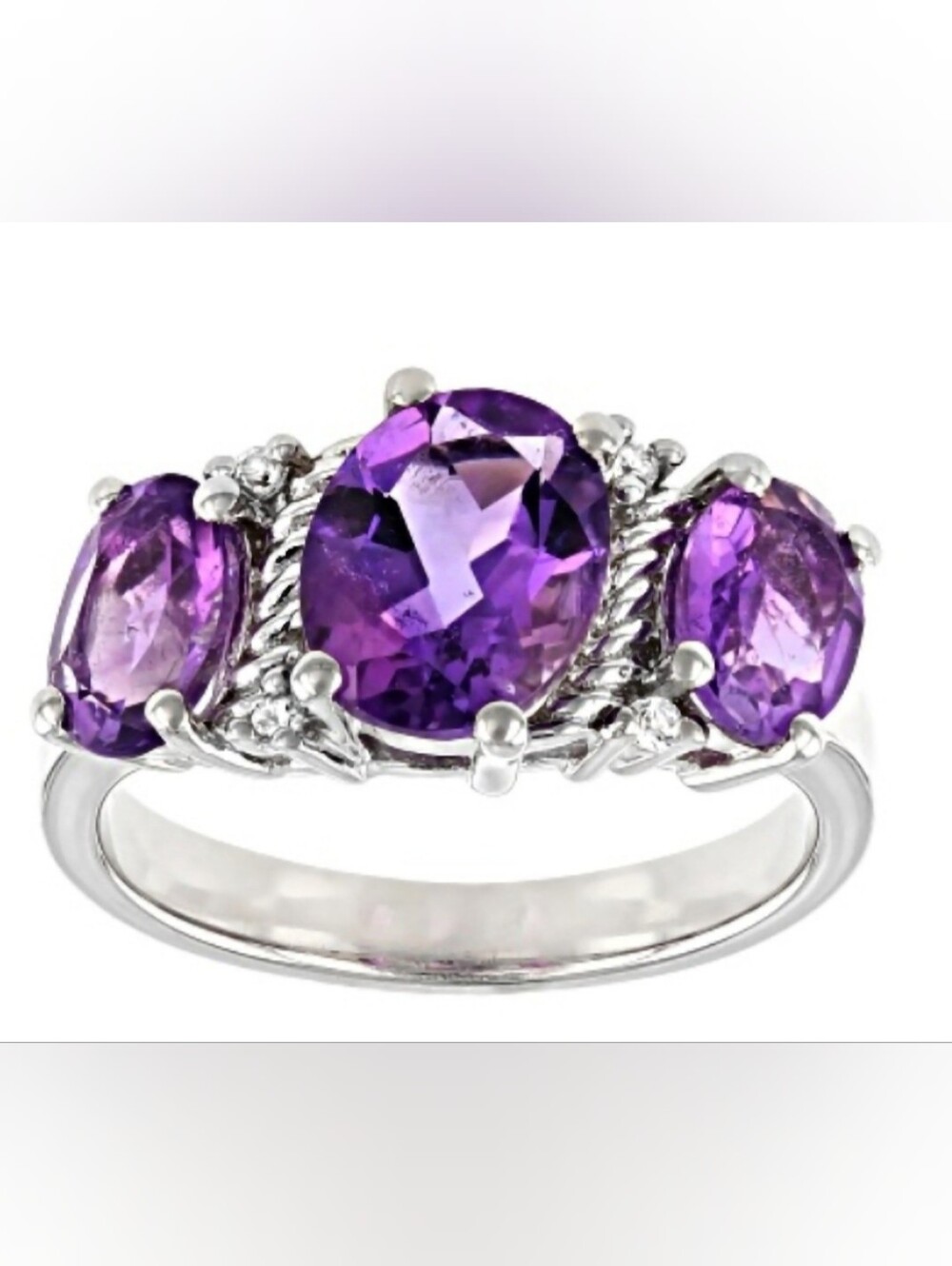 Purple Amethyst Ring Size 7